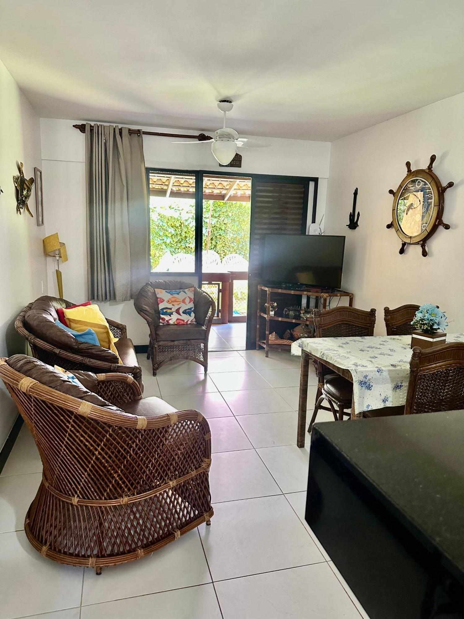 Flat Guarajuba 4 Quartos Terreo A Beira Mar - Pe Na Areia - Governanca Com Arrumadeira E Wi Fi Inclusos Camassari 外观 照片