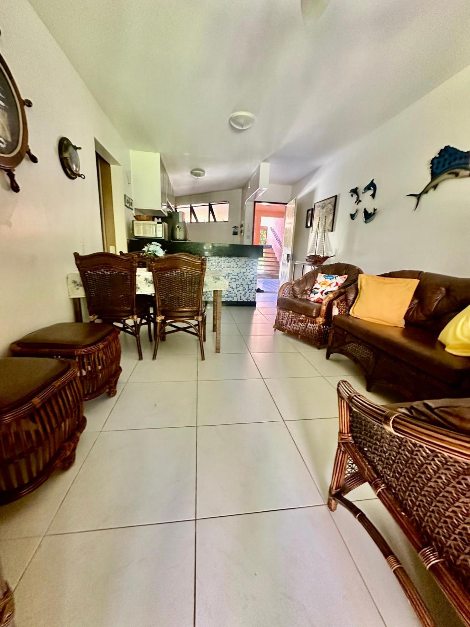 Flat Guarajuba 4 Quartos Terreo A Beira Mar - Pe Na Areia - Governanca Com Arrumadeira E Wi Fi Inclusos Camassari 外观 照片
